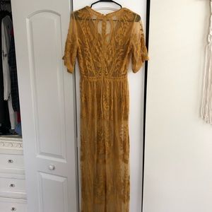 Yellow formal maxi dress